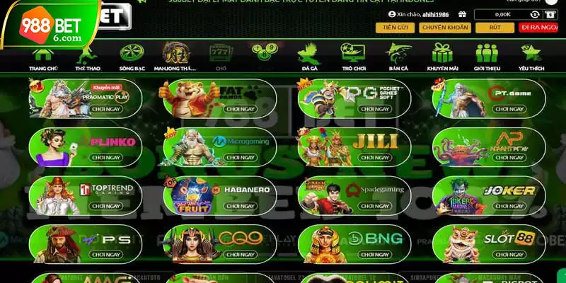 Truy cập chơi game khi tải app 988BET thành công